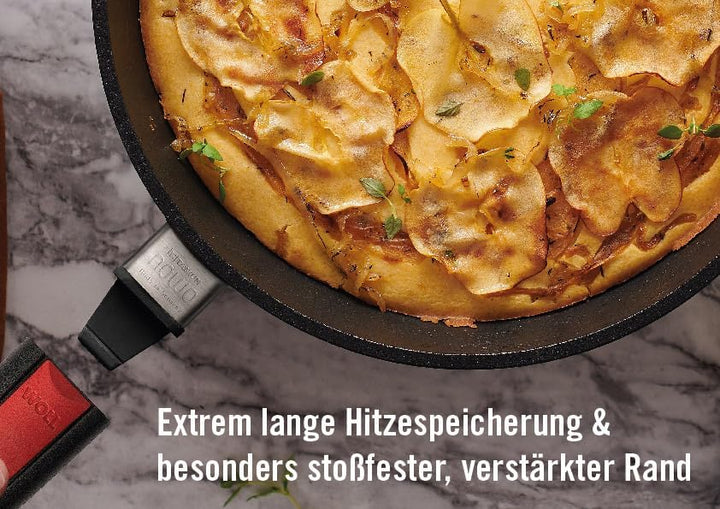 Woll 1226 N Antihaft-/ Crepe Pfanne ,26 cm flach mit abnehmbarem Stiel inklusiv