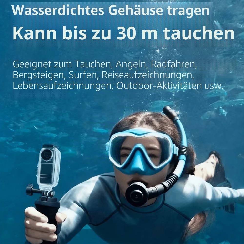 4K Mini Action Kamera WLAN, Daumengrösse mit 1,47” Touchscreen &amp; 180° Drehbarer Linse, Magnetische B