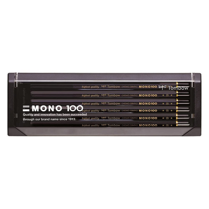 Tombow MONO-100-B Bleistift Mono 100 Härtegrad B, 12-er Set, Härtegrad B