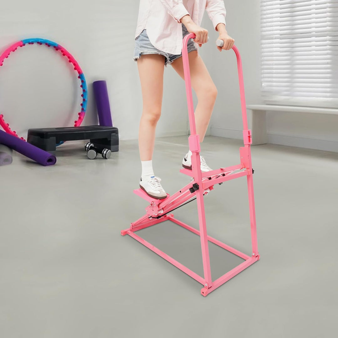 Treppensteiger Stepper für Zuhause, Klappbar Stairmaster Fitnessgerät Treppenstepper mit 3 Stufen Ei