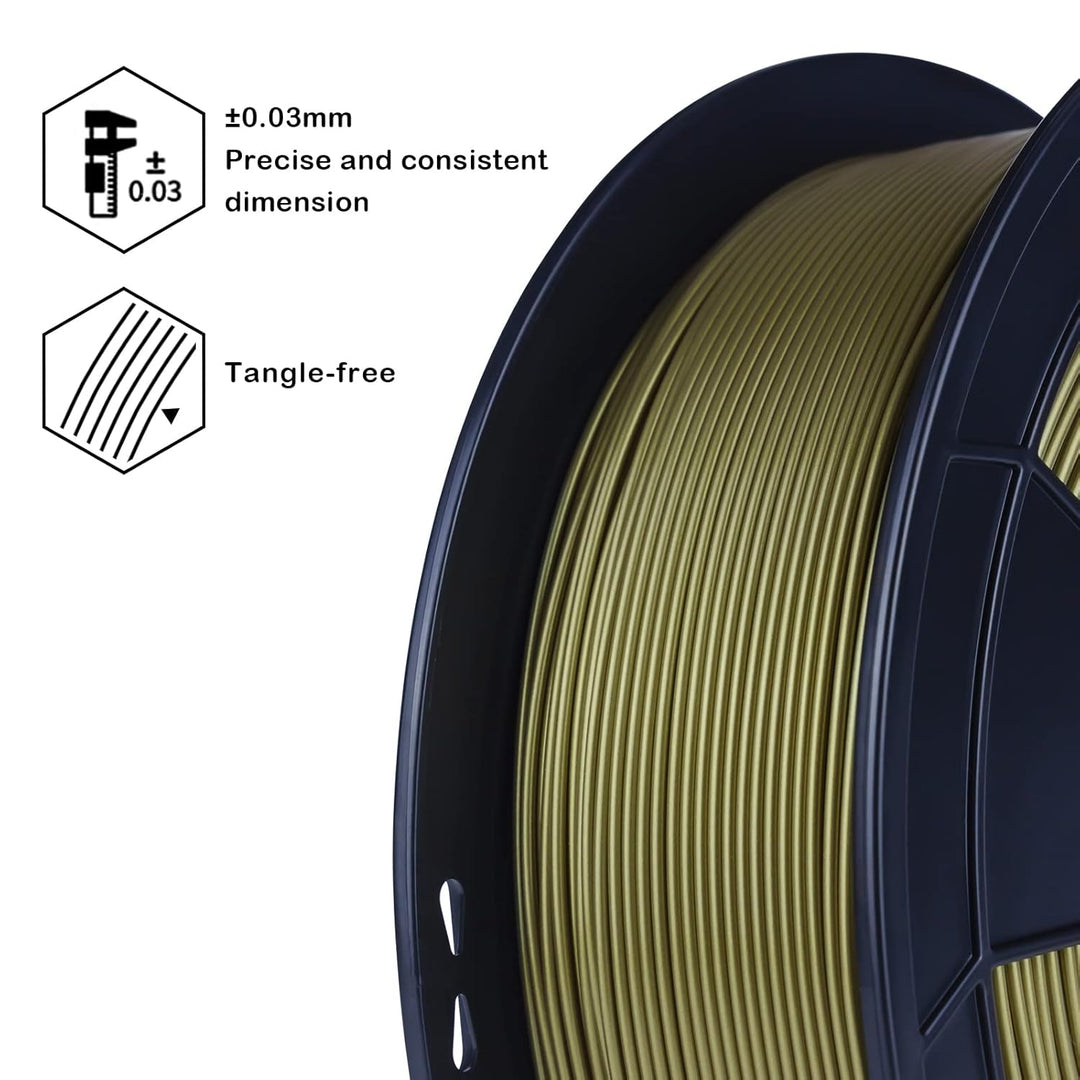 ZIRO 3D Drucker Filament PLA PRO Metall Series 1.75mm 1KG(2.2lbs), Dimensional Accuracy +/- 0.03mm,