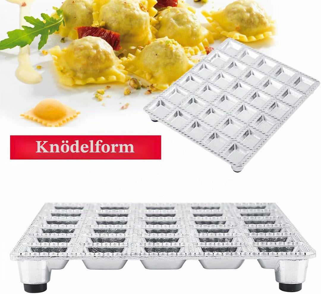 Ravioli Form aus Aluminiumlegierung 19,6×16,5 cm 30 Löcher Knödel Gebäckform Hersteller Ravioli Auss