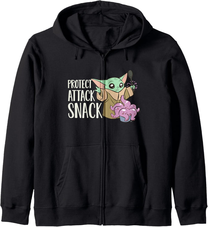 Star Wars The Mandalorian Grogu Protect Attack Snack Chowder Kapuzenjacke