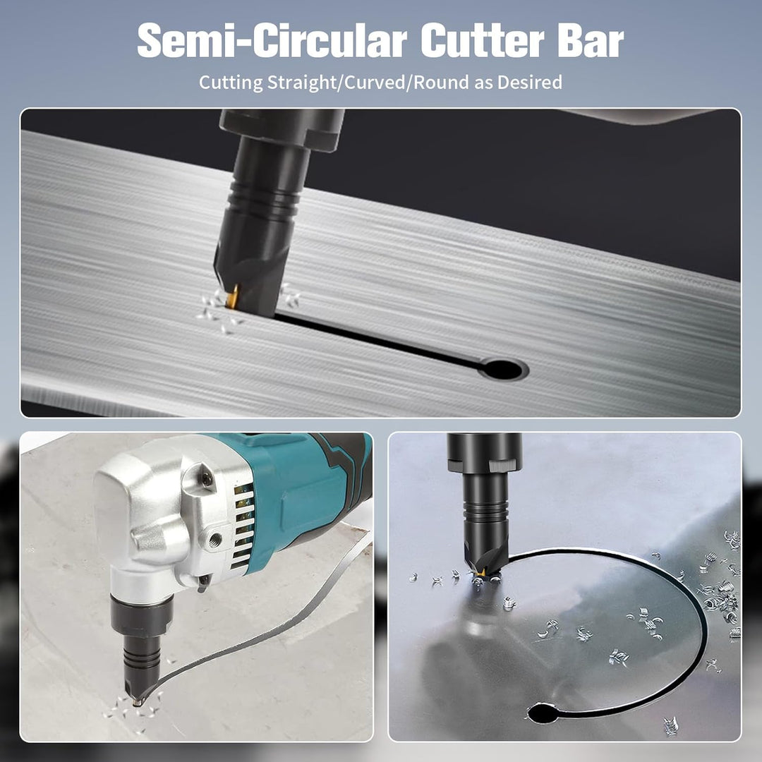 Blechknabber Kompatibel mit Makita 18V – Kabellose Blechnibbler mit 360° Drehbarem Knabberkopf und E
