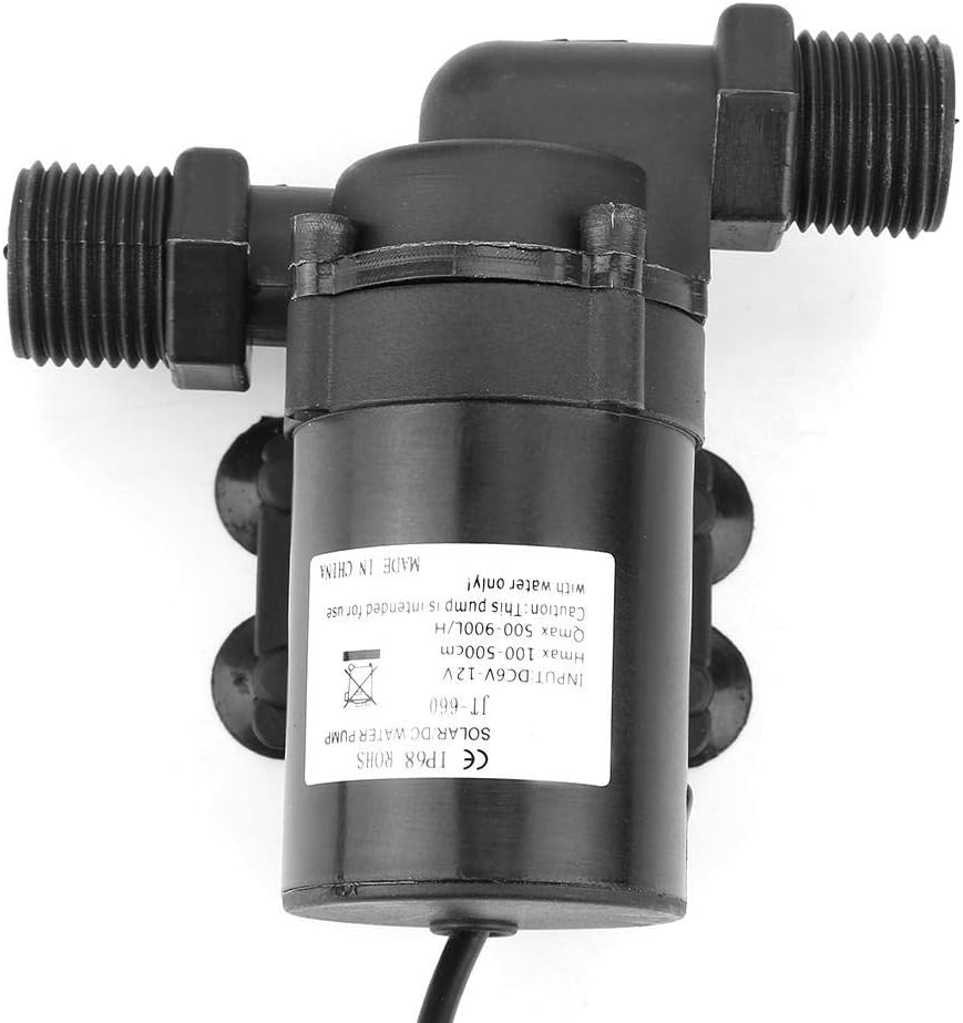 Oumefar 12V DC Solar Hochtemperatur-Wasserpumpe Geräuscharme bürstenlose Tauchpumpe Leckfreie Umwälz