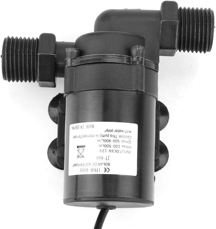 Oumefar 12V DC Solar Hochtemperatur-Wasserpumpe Geräuscharme bürstenlose Tauchpumpe Leckfreie Umwälz