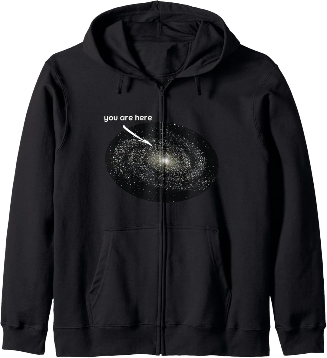 You Are Here I Astronomie Galaxie Mondlandung Planeten Kapuzenjacke