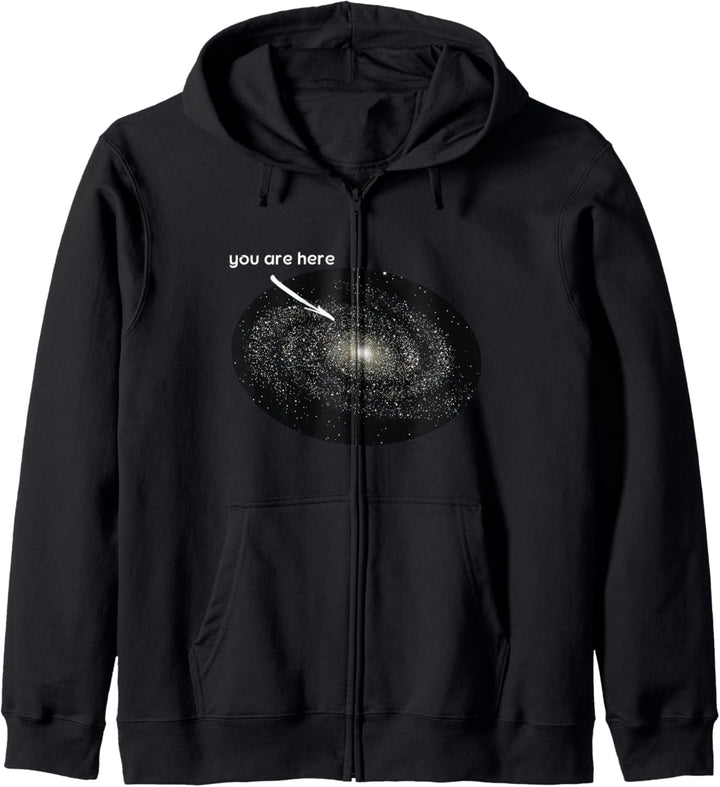 You Are Here I Astronomie Galaxie Mondlandung Planeten Kapuzenjacke