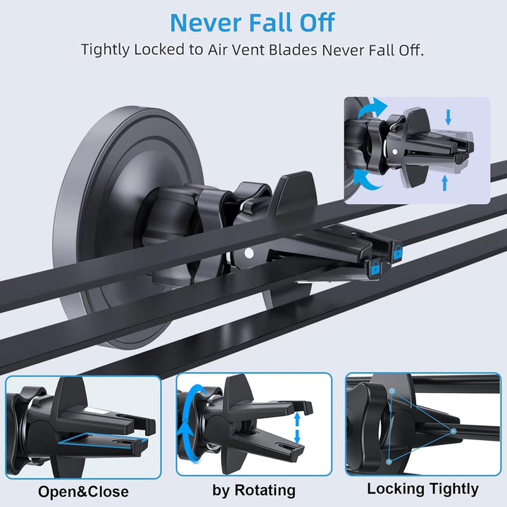 Magnetische kabellose Kfz Ladegeräthalterung, Kompatibel mit MagSafe Autohalterung und iPhone 14/14