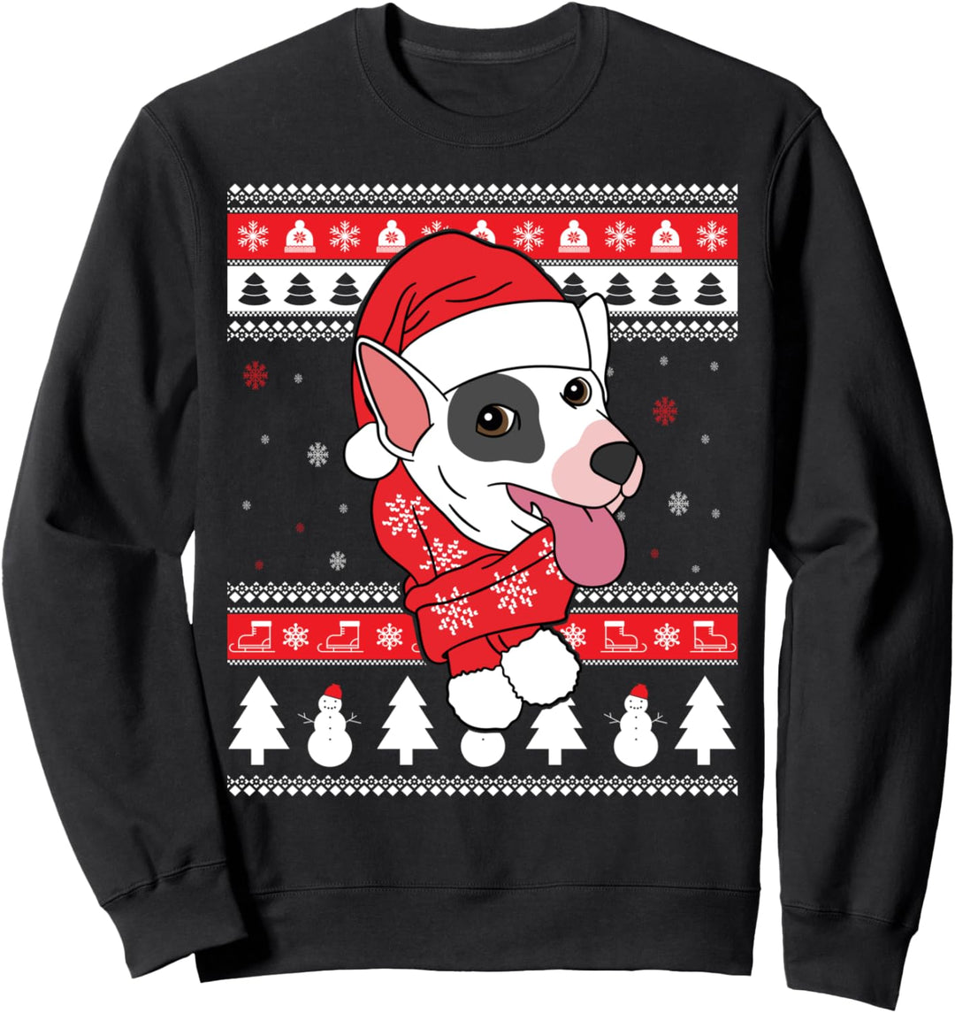 Bullterrier Lustiger Hund Hässliche Weihnachten Geschenk Sweatshirt