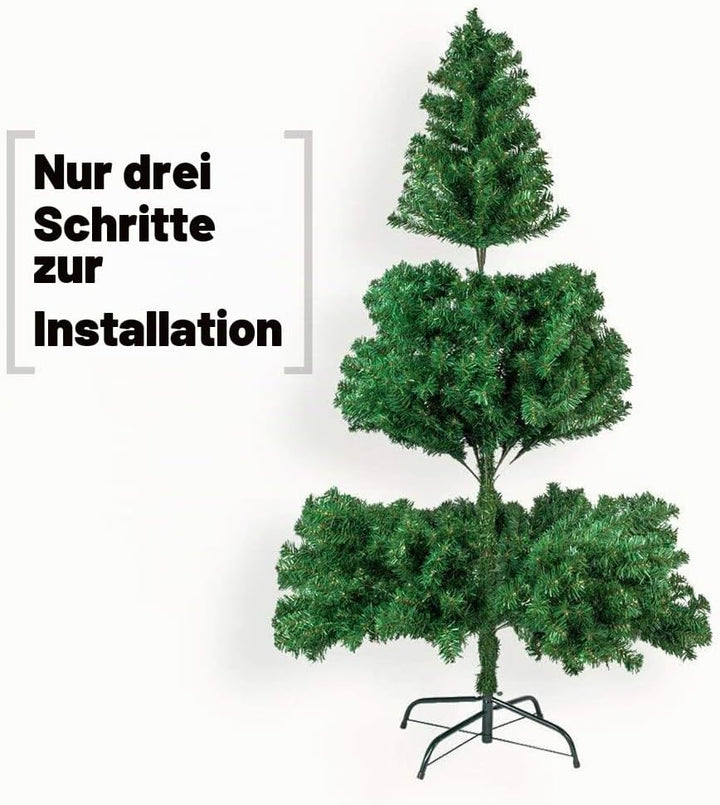 LEADZM 180/210/240cm Künstlicher Weihnachtsbaum, Tannenbaum künstlich mit Metallständer, Christbaum,