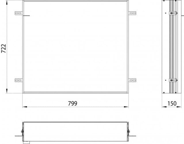 Emco Prime 2 Einbaurahmen für asis Lichtspiegelschrank 80 cm - 949700019