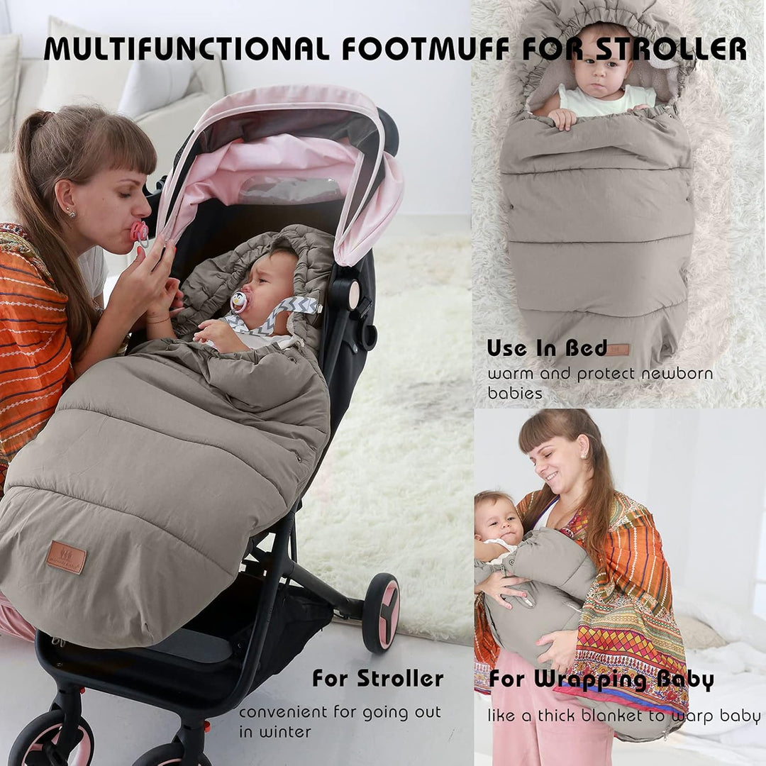 Fusssack Babyschale für Kinderwagen Buggy Universal Winter Baby, 90x48 cm (1er Pack)