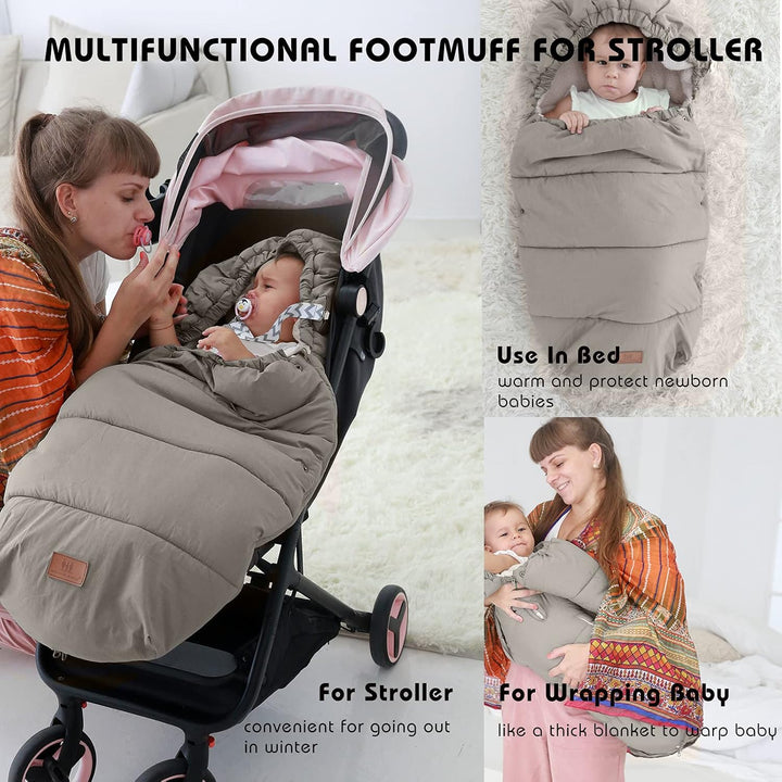 Fusssack Babyschale für Kinderwagen Buggy Universal Winter Baby, 90x48 cm (1er Pack)