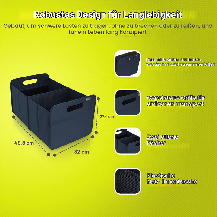 meori Aufbewahrungsbox faltbar Traglast 30 kg - 50cm 32cm 27.5cm Grösse L - Marine Blau Box Marine,