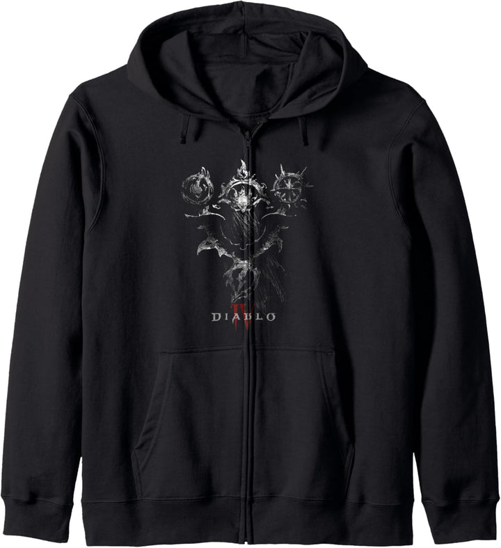 Diablo VI Sorcerer Mask Icon Magic Symbols Kapuzenjacke