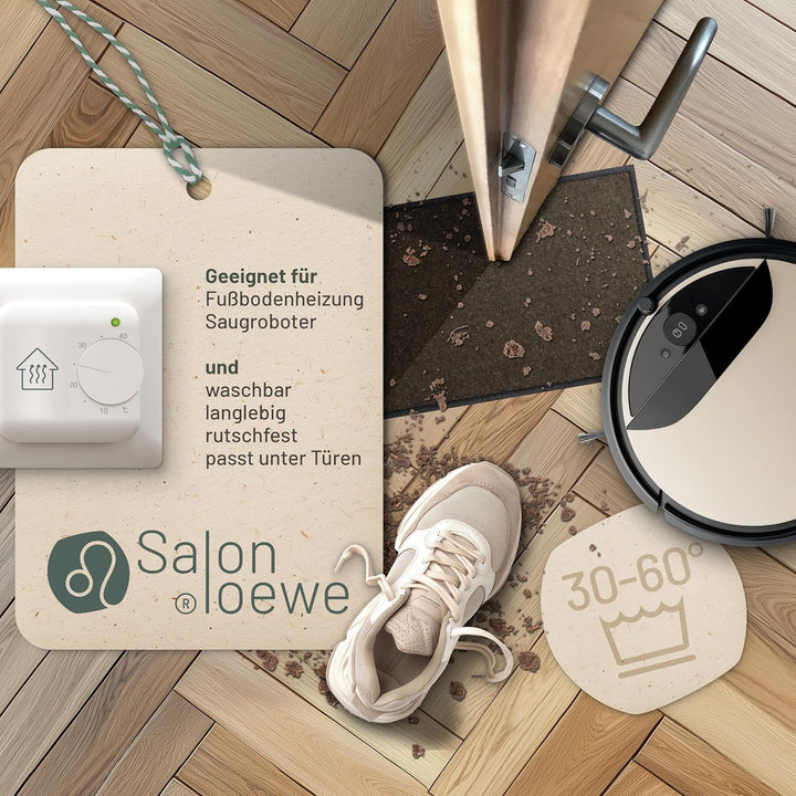 Salonloewe Fussmatte 030x060 cm Schokobraun Fussabtreter, innen, aussen, Schmutzfangmatte, Sauberlau