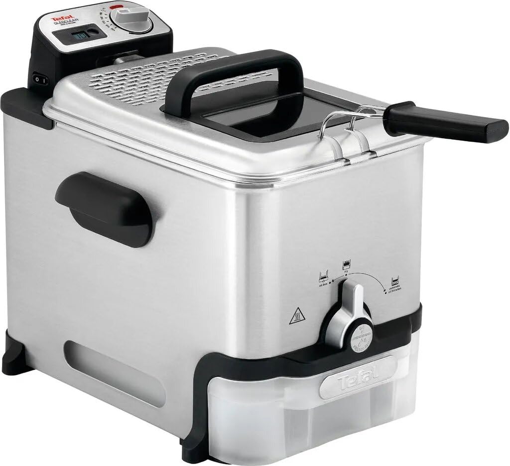 Tefal Oleoclean Pro Elektrische Fritteuse, 3,5 L, automatische Ölfilterung, XL-Kapazität, 4-6 Person
