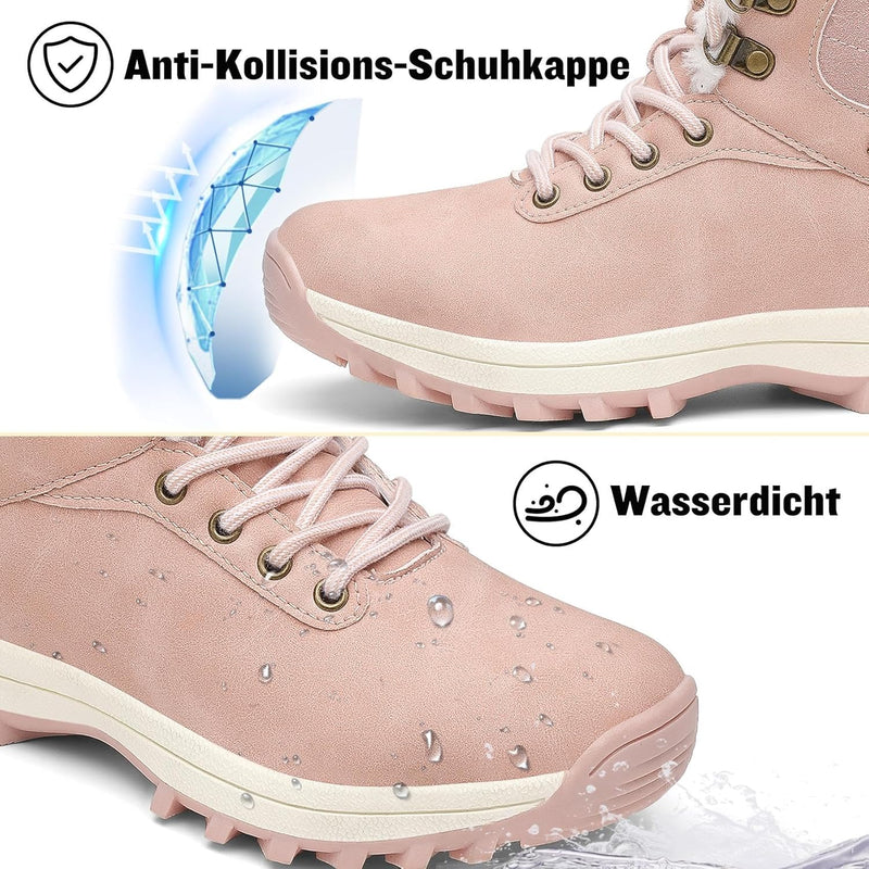 Mishansha Damen Herren Winterschuhe Warm Gefüttert Winterstiefel Wasserdicht Trekking Wanderschuhe G