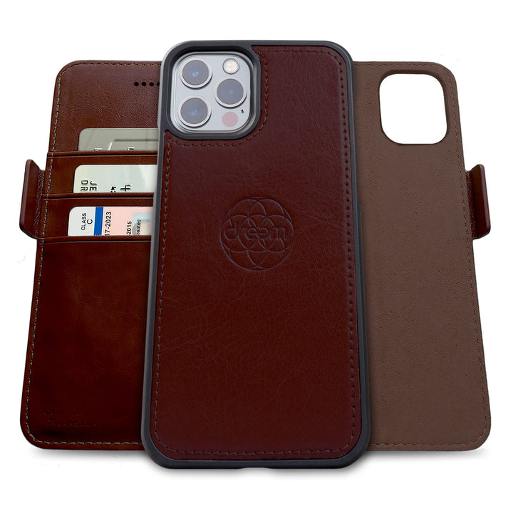 Dreem Fibonacci 2in1 Handyhülle Flipcase für iPhone 12 &amp; 12 Pro | Magnetisches iPhone Case | TPU Etu