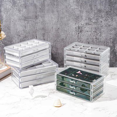 ProCase Acryl Schmuck Organizer Schmuckschatulle für Damen Durchsichtige Schmuckaufbewahrung Schmuck