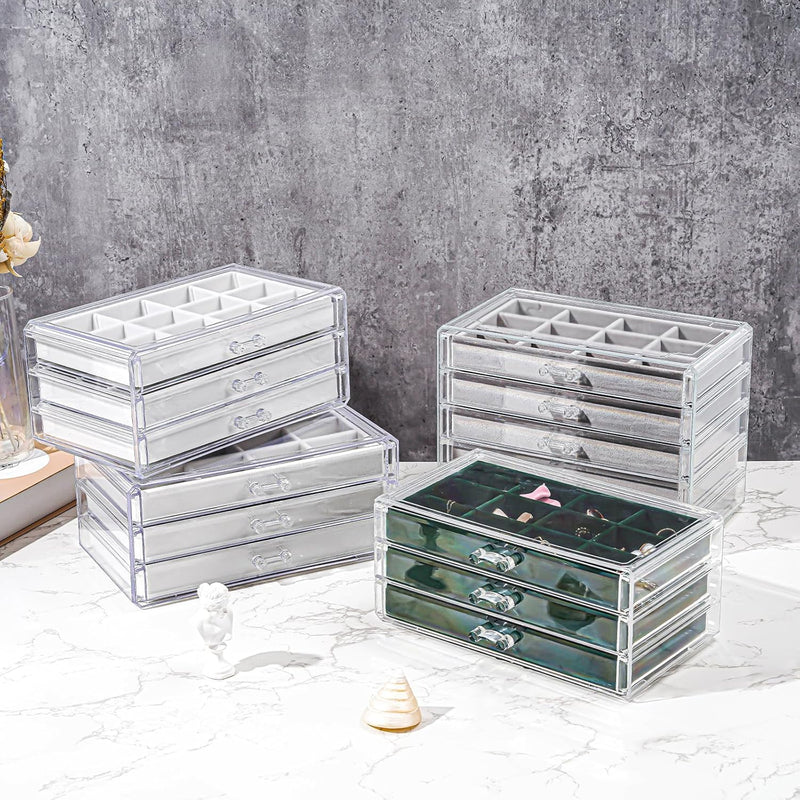 ProCase Acryl Schmuck Organizer Schmuckschatulle für Damen Durchsichtige Schmuckaufbewahrung Schmuck