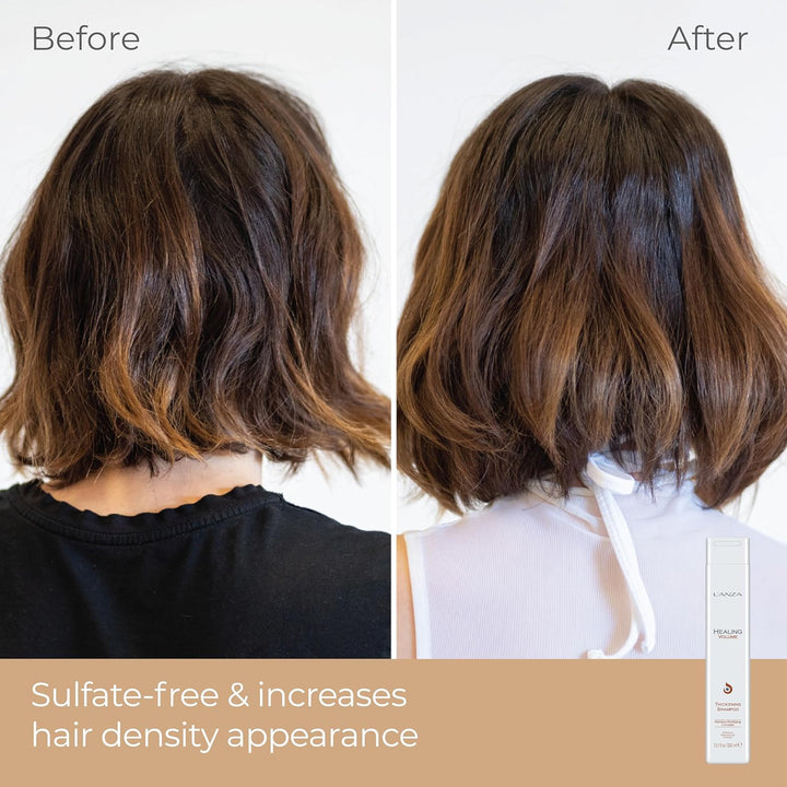 L'ANZA Heilungsvolumen Verdickendes Shampoo (300 ml), Verleiht Feinem und Plattem Haar Glanz, Volume