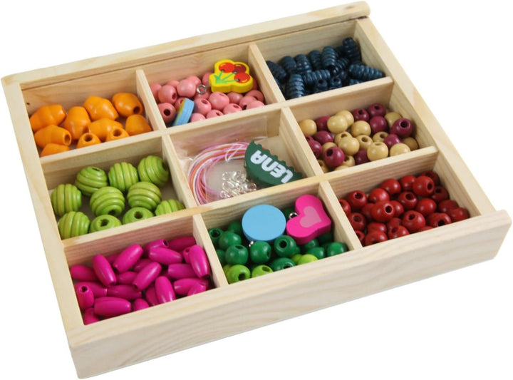 Lena Holzperlen Holzkassette, mittel 32012, 3 Jahre to 12 Jahre (Packung mit 2) Mittel (Packung mit