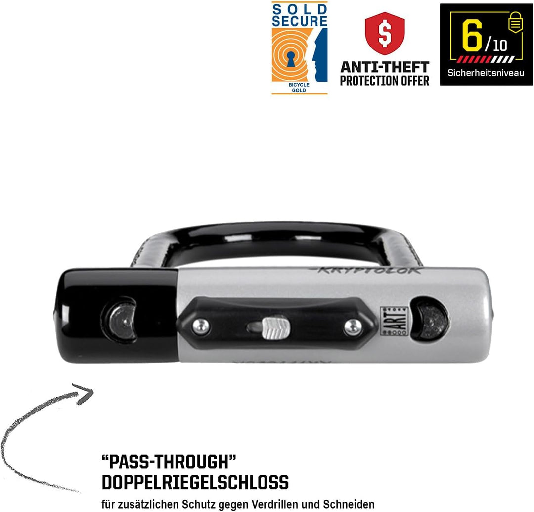 Kryptonite Kryptolok Mini 7-Verschluss Mit Griff, Schwarz/Silber, One Size Schwarz/ Silber, Schwarz/