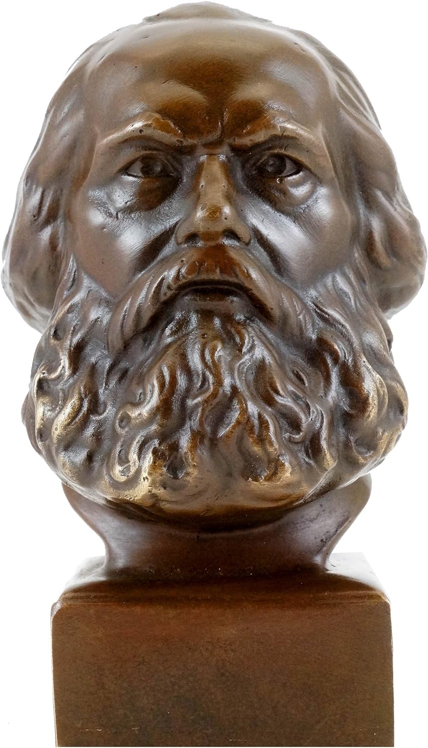 Kunst & Ambiente - Bronzefigur/Bronzekopf - Karl Marx Büste - Figur - signiert - Bronze Büste - Skul