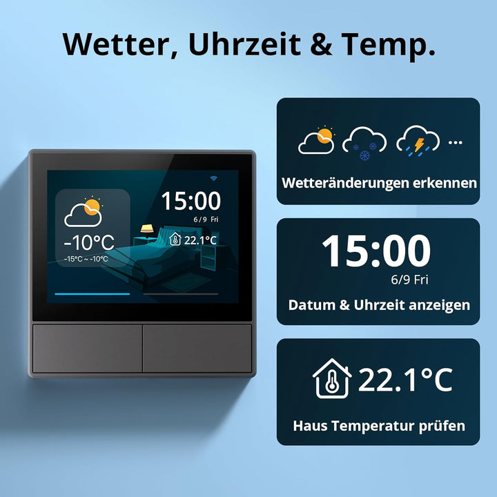 SONOFF NSPanel Smart Scene WLAN Wandschalter,WiFi Smart Schalter,2 Way Smart Home Control Panel für