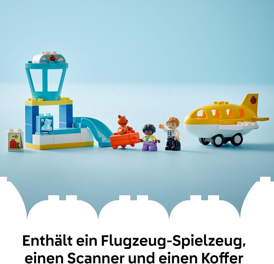 LEGO DUPLO Town Erster Besuch im Flughafen - Lernspielzeug zur Förderung der Motorik für Kleinkinder