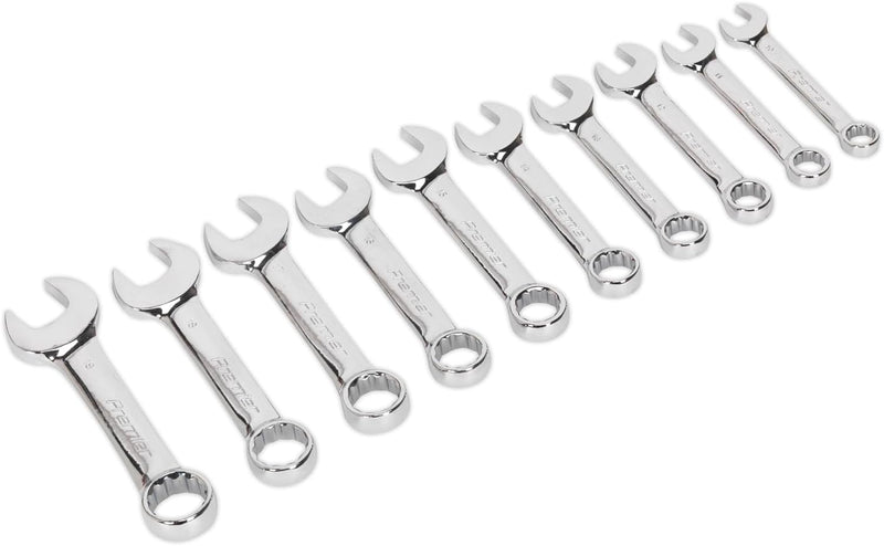 SEALEY ak633 Ringmaulschlüssel-Set 10 Stubby Metrisches