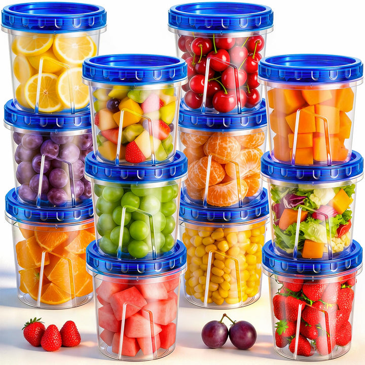 Wwtop Frischhaltedosen mit Deckel 12 x 720ml, Vorratsdosen mit Deckel Luftdicht, Meal Prep Boxen, Au