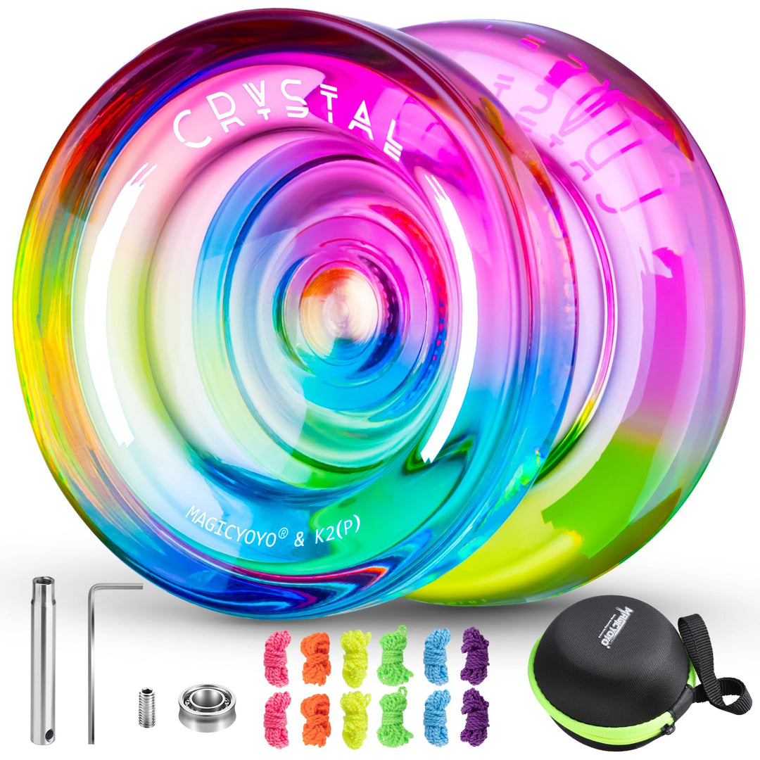 MAGICYOYO K2 Responsive Yoyo für Kinder, Dual Purpose JoJo für Anfänger, Kristall JoJo with Replacem