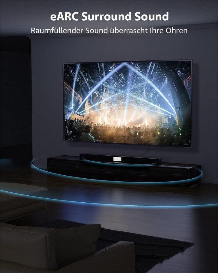 Stouchi Ultradünnes HDMI 2.1 Kabel 8K 1M, Hyper Slim HDMI 2.1 Kabel,Extrem Flexibles 8K HDMI Kabel,1