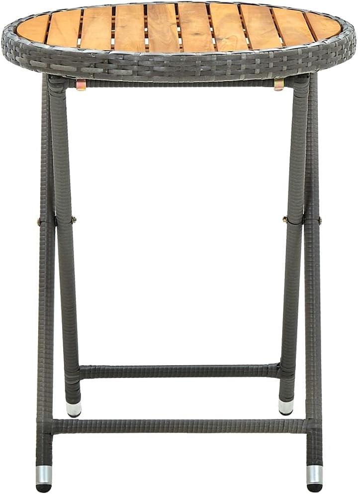 vidaXL Akazienholz Massiv Beistelltisch Gartentisch Klapptisch Gartenmöbel Balkontisch Teetisch Tisc