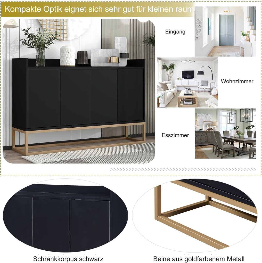 Aufbewahrungsschrank mit Tür, Kleiderschrank mit Regal Sideboard, Esszimmer, Garderobe, Wohnzimmer,