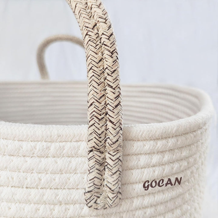 GOCAN grosse hohe robuste Wäsche Hamper Korb Gewebte Aufbewahrungskörbe für Kleidung Kissen Decke Sp