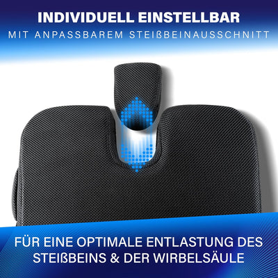 Healthfix® Auto Keilkissen zur Verbesserung der Sitzhaltung - Bequemes ergonomisches Sitzkeil Auto &