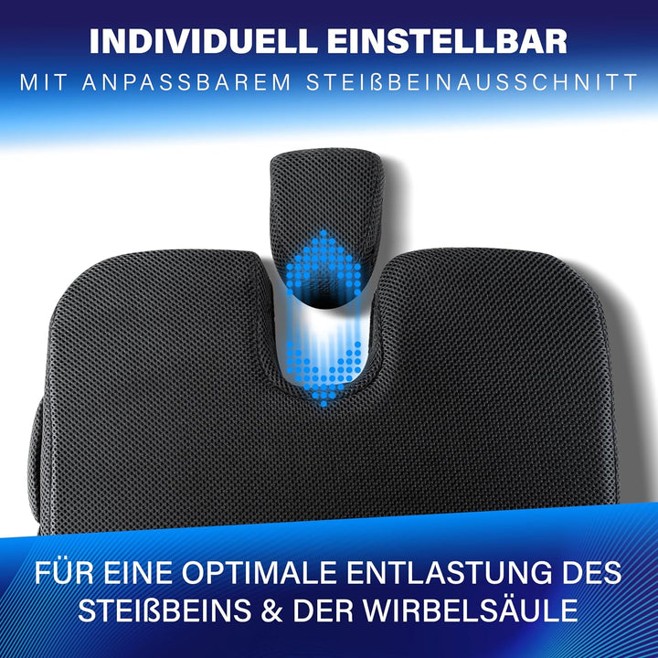 Healthfix® Ergonomisches Keilkissen &amp; Lendenkissen – Ideal für Büro &amp; Home Office, Verbessert Sitzha