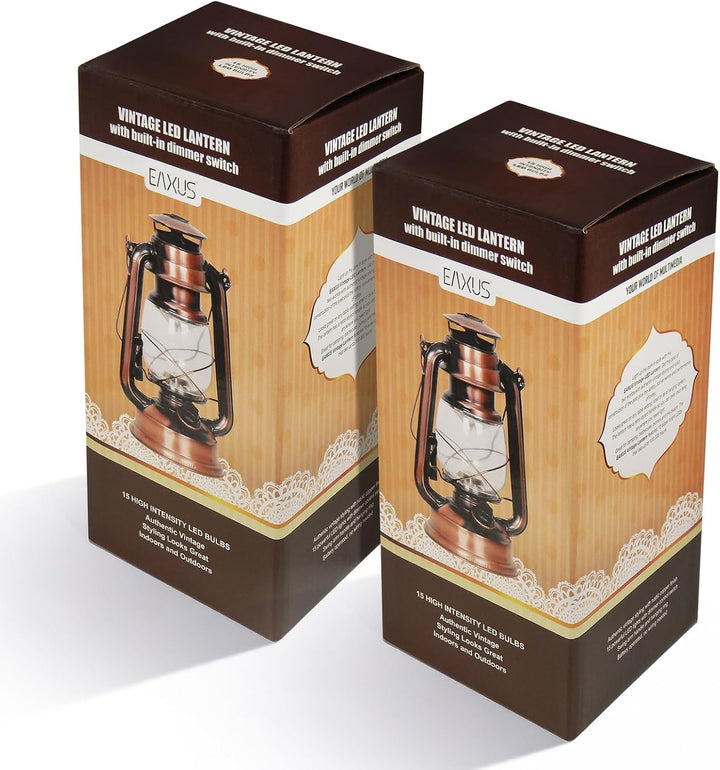 Eaxus® 2er Set LED Laterne im Design einer Öllampe - Dimmbar ☀️ Schöne Wohnzimmer-Deko & Gartendeko,