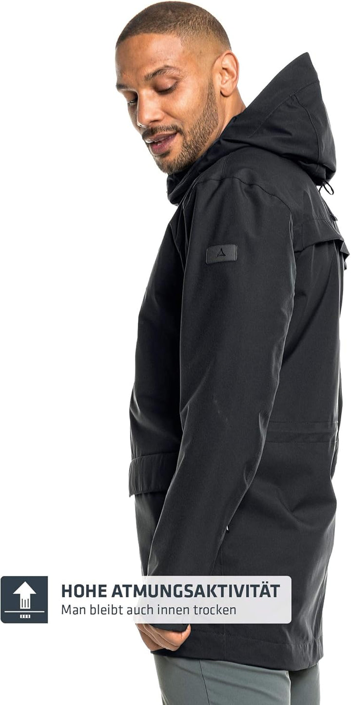 Schöffel Herren Parka Gillingham M, winddichter, atmungsaktiver Regenparka, urbane Outdoor Jacke, Wa