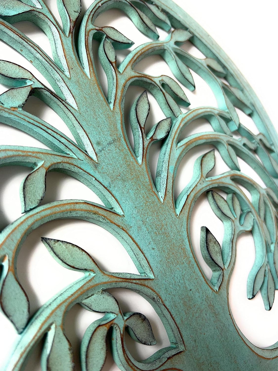 Trintura Wandbild Baum des Lebens Mandala Beringin 60cm (türkis) Lebensbaum