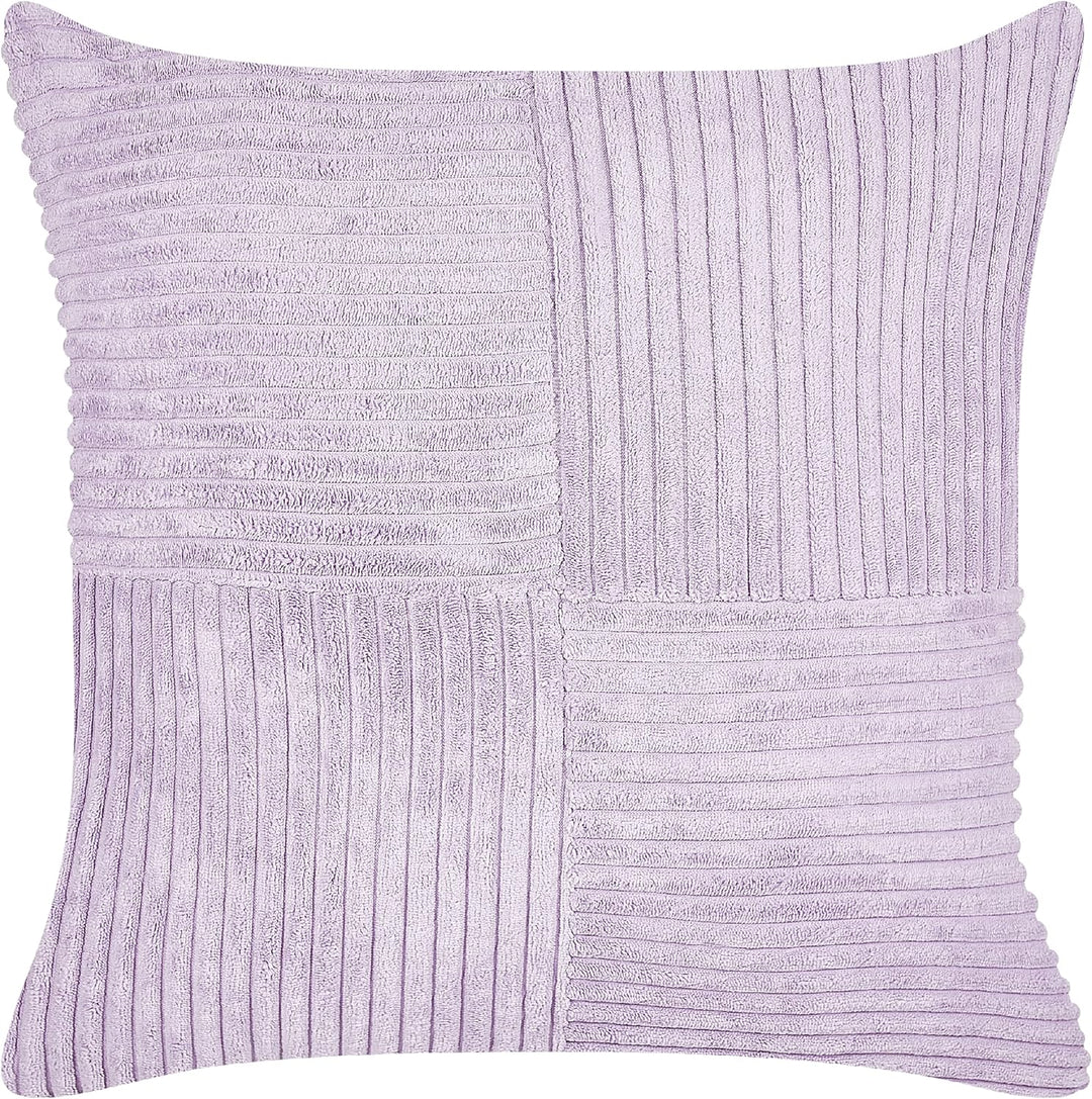 Set aus 2 dekorative Kissen aus Cord 43 x 43 cm Violett Millet