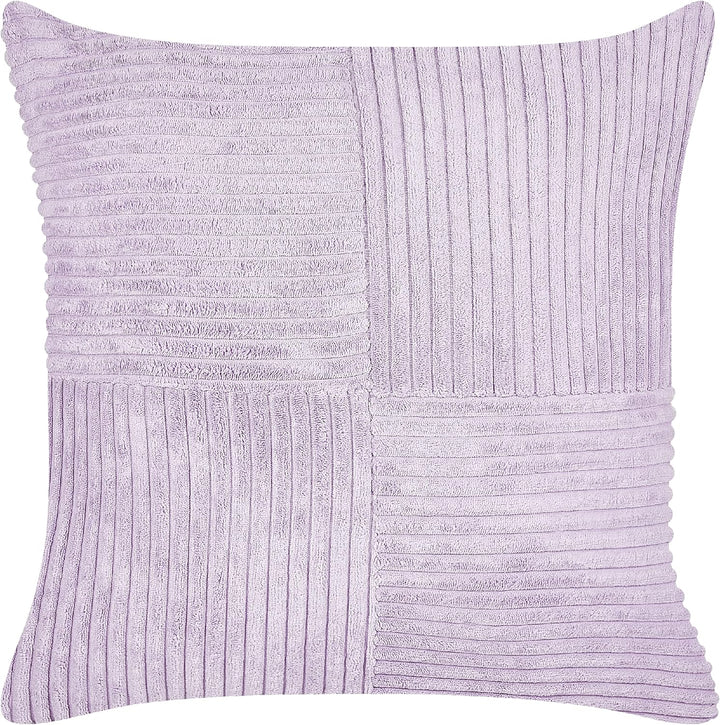 Set aus 2 dekorative Kissen aus Cord 43 x 43 cm Violett Millet