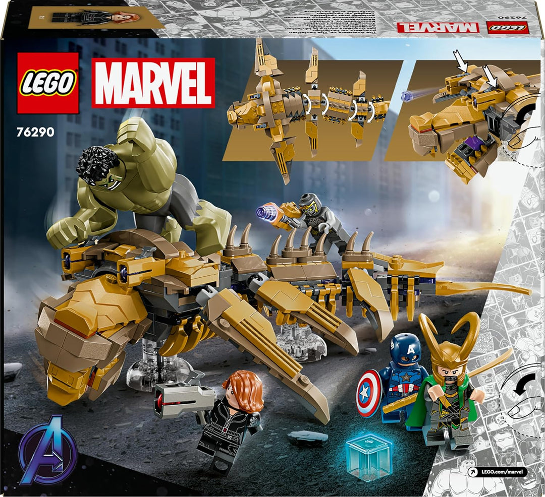 LEGO Marvel Avengers vs. Leviathan, Bauspielzeug, Set mit dem Hulk und den Minifiguren Captain Ameri