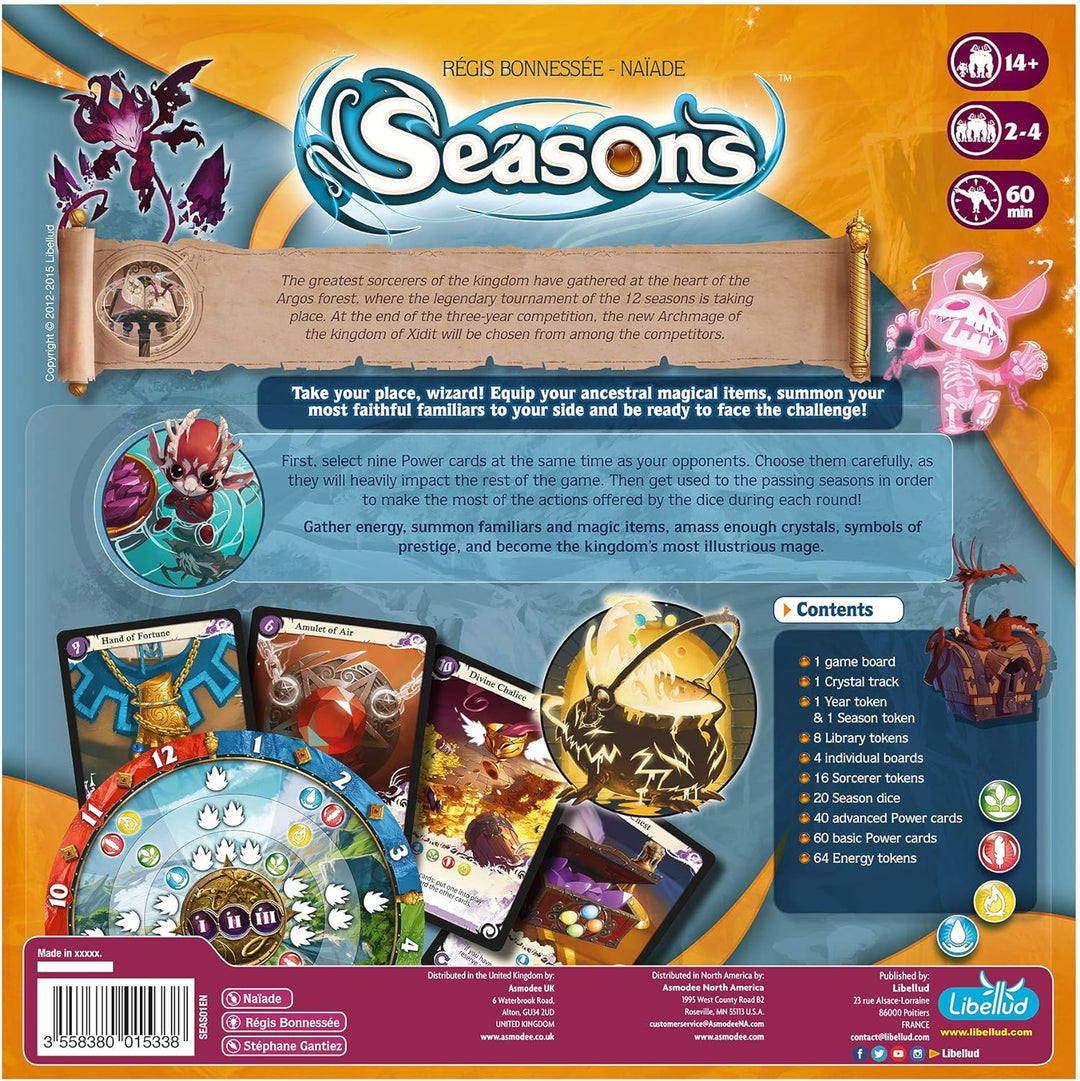 Libellud, Seasons, Board Game, Ages 14+, 2-4 Players, 60 Minutes Playing Time