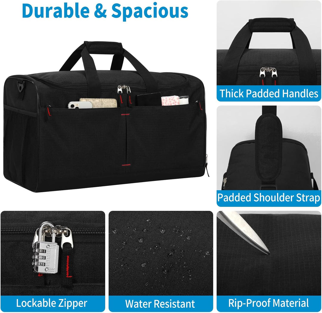55L Sporttasche & Reisetasche für Herren Gross - mit Schuhfach & Nassfach - Trainingstasche, Tasche