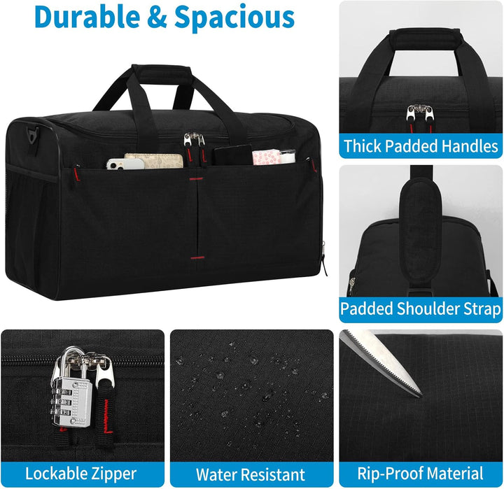 55L Sporttasche & Reisetasche für Herren Gross - mit Schuhfach & Nassfach - Trainingstasche, Tasche